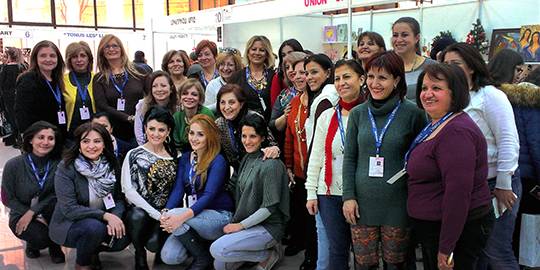 Gruppe von Frauen auf der SAU Messe